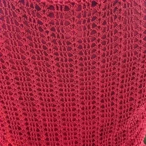 Talbots 100% rayon beautiful women’s size large hand knit shirt. - Picture 5 of 7